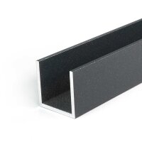 U-Profil aus Aluminium 25x25x2 mm anthrazit