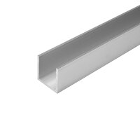 U-Profil aus Aluminium 25x25x2 mm silber