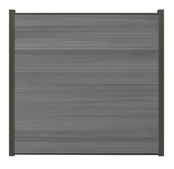 WPC Steckzaun-Set NORA - Grau / Anthrazit