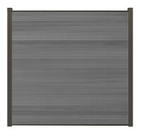 WPC Steckzaun-Set NORA - Grau / Anthrazit