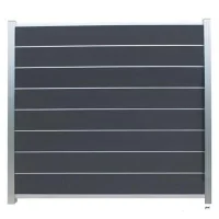 Steckzaun Mona 180x200 cm Rockgrey Silver